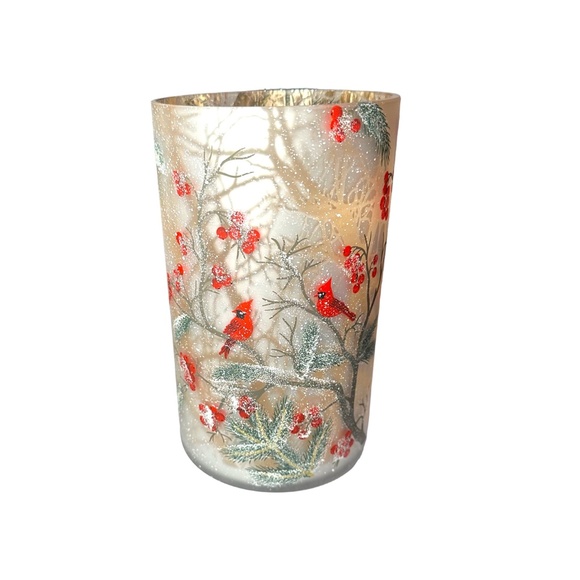 Yankee Candle 1711162 Frosted Birds & Berries V Large Jar Candle Holder - Picture 1 of 4